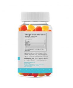 CBD 300mg Fruit Gummies Supplemental Facts
